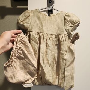 Luli And Me Girls 12 Month Gold Dress